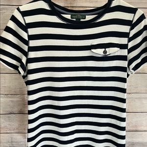 Ralph Lauren Navy Stripes T Shirt